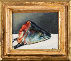 Paolo Vallorz : Testa di salmone  - Asta Arte Moderna e Contemporanea e Fotografia - Associazione Nazionale - Case d'Asta italiane