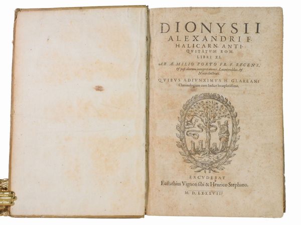 Dionysii Alexandri F. Halicarn. Antiquitatum Rom. libri XI  - Asta Libri Antichi e Libri d'Arte - Associazione Nazionale - Case d'Asta italiane