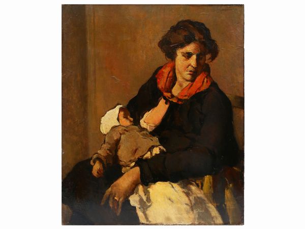 Ludovico Tommasi : Maternit 1925  - Asta L'Arte di Arredare - Associazione Nazionale - Case d'Asta italiane