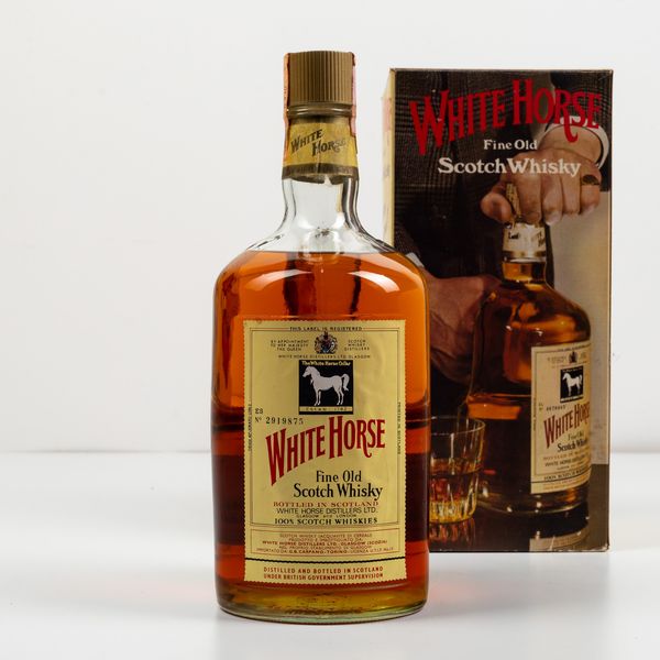 White Horse Distillers, Fine Old Scotch Whisky  - Asta Spirito del tempo  - Associazione Nazionale - Case d'Asta italiane