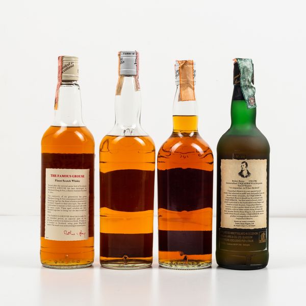 Matthew Gloag & Son, The Famous Grouse Finest Scotch Whisky<BR>Long John, Blended Scotch Whisky Special Reserve<BR>Twelve Stone Flagons Ltd, Usquaebach Reserve Blanded Scotch Whisky  - Asta Spirito del tempo  - Associazione Nazionale - Case d'Asta italiane