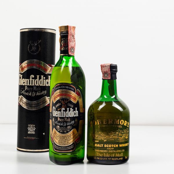 Glenfiddich, Single Malt Scotch Whisky Special Old Reserve<BR>Tobermory, Malt Scotch Whisky  - Asta Spirito del tempo  - Associazione Nazionale - Case d'Asta italiane