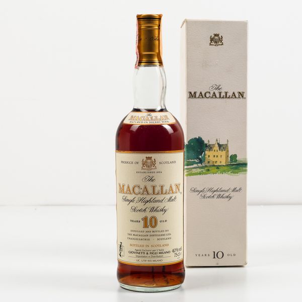 Macallan, Single Highland Malt Scotch Whisky 10 years old  - Asta Spirito del tempo  - Associazione Nazionale - Case d'Asta italiane