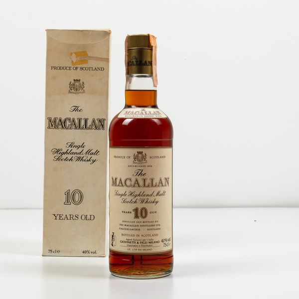 Macallan, Single Highland Malt Scotch Whisky 10 years old  - Asta Spirito del tempo  - Associazione Nazionale - Case d'Asta italiane