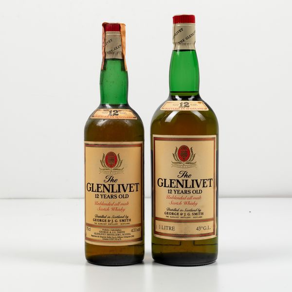 The Glenlivet, Unblended All Malt Scotch Whisky 12 years old  - Asta Spirito del tempo  - Associazione Nazionale - Case d'Asta italiane