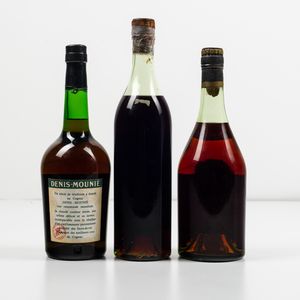 Denis Mounie, Gold Leaf Cognac<BR>Delamain, Cognac<BR>Rene Bigord, Cognac Napoleon Reserve Imperiale  - Asta Spirito del tempo  - Associazione Nazionale - Case d'Asta italiane