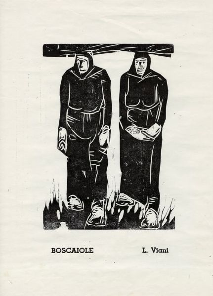 Lorenzo Viani : Lotto composto di 3 xilografie.  - Asta Stampe, disegni e dipinti antichi, moderni e contemporanei   - Associazione Nazionale - Case d'Asta italiane