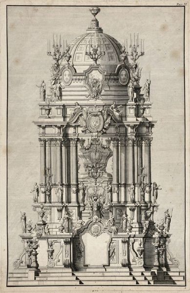 GIUSEPPE GALLI BIBIENA : Cinque tavole da Architetture e prospettive.  - Asta Stampe, disegni e dipinti antichi, moderni e contemporanei   - Associazione Nazionale - Case d'Asta italiane