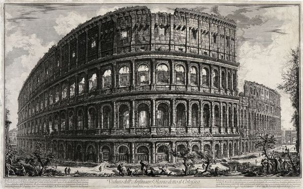 GIOVANNI BATTISTA PIRANESI : Veduta dell? Anfiteatro Flavio, detto il Colosseo.  - Asta Stampe, disegni e dipinti antichi, moderni e contemporanei   - Associazione Nazionale - Case d'Asta italiane