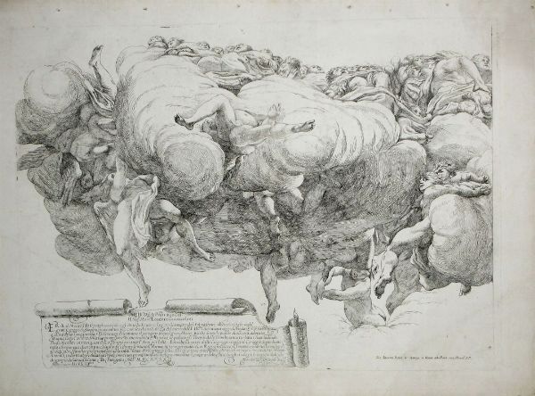 GIOVANNI BATTISTA VANNI : Gli affreschi del Correggio nella cupola del Duomo di Parma.  - Asta Stampe, disegni e dipinti antichi, moderni e contemporanei   - Associazione Nazionale - Case d'Asta italiane