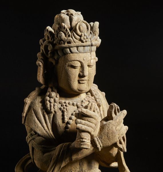 Arte Cinese : Scultura in legno raffigurante Vajradhara  Cina, XX secolo  - Asta Asta 373 | ARTE ORIENTALE E ISLAMICA - ARTE ORIENALE E WUNDERKAMMER Online - Associazione Nazionale - Case d'Asta italiane