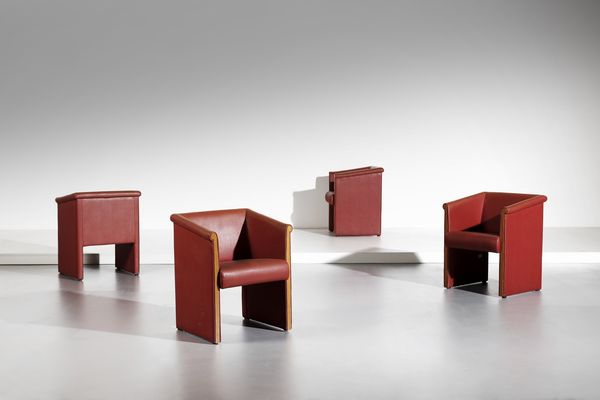 MOLTENI : Quattro poltoncine  - Asta Asta 374 | DESIGN E ARTI DECORATIVE DEL NOVECENTO Virtuale - Associazione Nazionale - Case d'Asta italiane