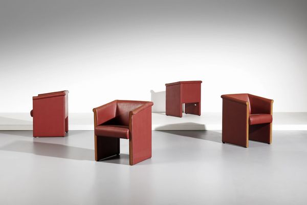 MOLTENI : Quattro poltoncine  - Asta Asta 374 | DESIGN E ARTI DECORATIVE DEL NOVECENTO Virtuale - Associazione Nazionale - Case d'Asta italiane