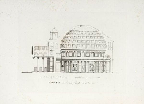 Chiese Principali d'Europa dedicate a S.S Papa Leone XII. Il Panteon di Roma. Fascicolo III.  - Asta 	Libri, autografi e manoscritti - Associazione Nazionale - Case d'Asta italiane