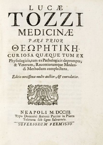 FRIEDRICH HOFFMANN : Opera omnia physico-medica denuo revisa, correcta & aucta... Tomus primus (-quartus, pars tertia).  - Asta 	Libri, autografi e manoscritti - Associazione Nazionale - Case d'Asta italiane