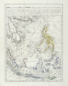 CARLOS CUARTERON : Spiegazione e traduzione dei XIV quadri relativi alle isole di Salibaboo, Talaor, Sanguey, Nanuse, Mindanao, Celebes...  - Asta 	Libri, autografi e manoscritti - Associazione Nazionale - Case d'Asta italiane