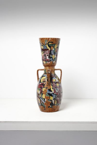 BORSI MANFREDO (1900 - 1967) : Grande vaso quadriansato a decoro astratto  - Asta Asta 376 | VETRI DI MURANO E DEL XX SECOLO E CERAMICHE - VETRI DI MURANO E FRANCESI, CERAMICHE Virtuale - Associazione Nazionale - Case d'Asta italiane