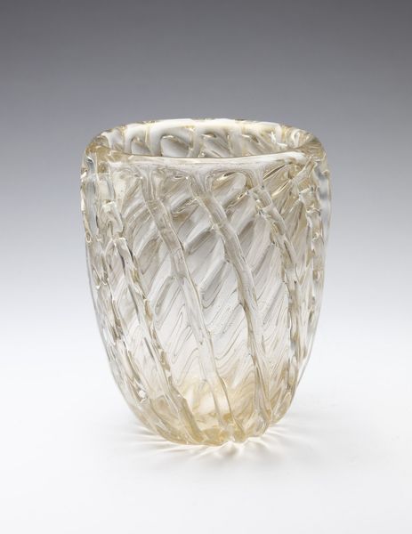 POLI FLAVIO (1900 - 1984) : Vaso in  vetro  trasparente  e  oro  decorato con  costolature, Seguso  vetri darte.  - Asta Asta 376 | VETRI DI MURANO E DEL XX SECOLO E CERAMICHE - VETRI DI MURANO E FRANCESI, CERAMICHE Virtuale - Associazione Nazionale - Case d'Asta italiane