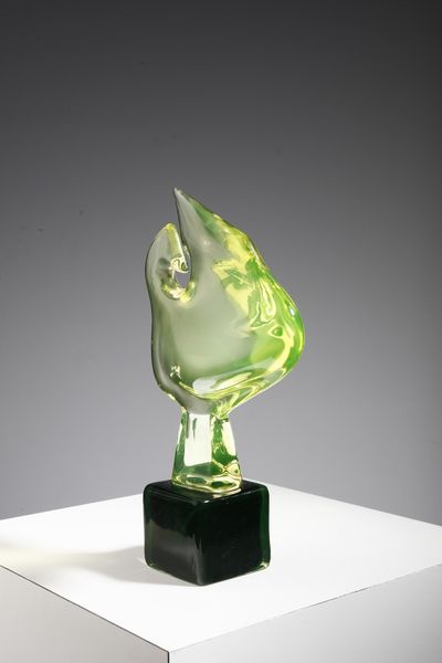 MANIFATTURA MURANESE : Grande scultura astratta in vetro sommerso verde  - Asta Asta 376 | VETRI DI MURANO E DEL XX SECOLO E CERAMICHE - VETRI DI MURANO E FRANCESI, CERAMICHE Virtuale - Associazione Nazionale - Case d'Asta italiane