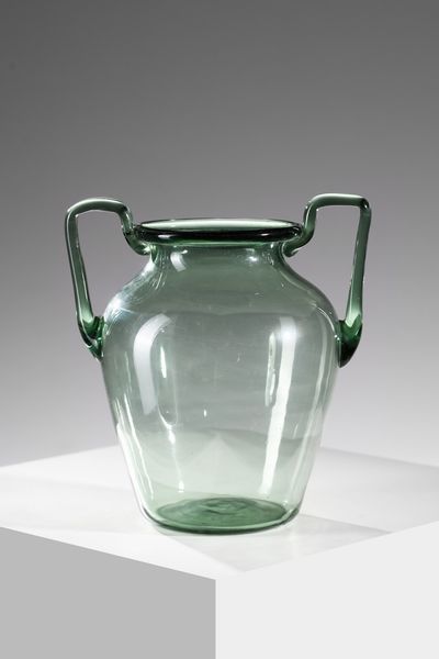 MANIFATTURA MURANESE : Vaso in vetro trasparente verde  - Asta Asta 376 | VETRI DI MURANO E DEL XX SECOLO E CERAMICHE - VETRI DI MURANO E FRANCESI, CERAMICHE Virtuale - Associazione Nazionale - Case d'Asta italiane