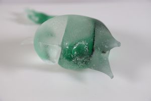 FERRO E LAZZARINI : Figura di giraffa in vetro trasparente sommerso in verde, superficie corrosa  - Asta Asta 376 | VETRI DI MURANO E DEL XX SECOLO E CERAMICHE - VETRI DI MURANO E FRANCESI, CERAMICHE Virtuale - Associazione Nazionale - Case d'Asta italiane