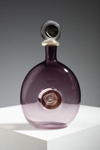 ALBARELLI MURANO - Bottiglia in vetro ametista