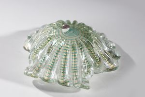 BAROVIER ERCOLE (1889 - 1974) : Coppa della serie zebrati, filamento in vetro verde  - Asta Asta 376 | VETRI DI MURANO E DEL XX SECOLO E CERAMICHE - VETRI DI MURANO E FRANCESI, CERAMICHE Virtuale - Associazione Nazionale - Case d'Asta italiane