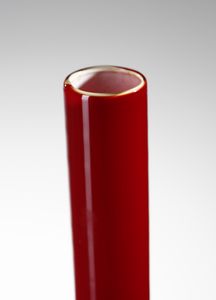 MANIFATTURA MURANESE : Vaso in vetro incamiciato rosso  - Asta Asta 376 | VETRI DI MURANO E DEL XX SECOLO E CERAMICHE - VETRI DI MURANO E FRANCESI, CERAMICHE Virtuale - Associazione Nazionale - Case d'Asta italiane