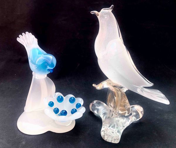 Murano. Due statuine di uccelli  - Asta Oltre 300 lotti ad offerta libera - Associazione Nazionale - Case d'Asta italiane