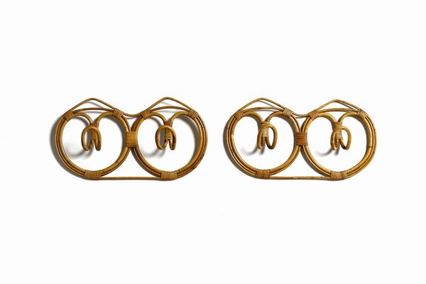 FRANCO ALBINI & FRANCA HELG : Coppia di appendiabiti per Bonacina  - Asta Asta 378 | DESIGN E ARTI DECORATIVE DEL NOVECENTO - DESIGN Online - Associazione Nazionale - Case d'Asta italiane