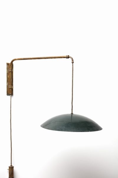 ARREDOLUCE : attribuito. Lampada da parete  - Asta Asta 378 | DESIGN E ARTI DECORATIVE DEL NOVECENTO - DESIGN Online - Associazione Nazionale - Case d'Asta italiane