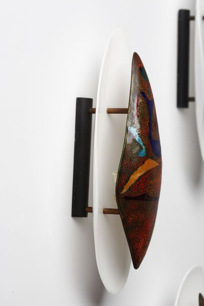 BROTTO ANGELO (1914 - 2002) : Quattro lampade a parete per Esperia  - Asta Asta 378 | DESIGN E ARTI DECORATIVE DEL NOVECENTO - DESIGN Online - Associazione Nazionale - Case d'Asta italiane