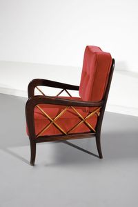 BUFFA PAOLO (1903 - 1970) : attribuito. Coppia di poltrone  - Asta Asta 378 | DESIGN E ARTI DECORATIVE DEL NOVECENTO - DESIGN Online - Associazione Nazionale - Case d'Asta italiane