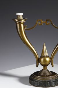 PONTI GIO (1891 - 1979) : attribuito. Lampada da tavolo  - Asta Asta 378 | DESIGN E ARTI DECORATIVE DEL NOVECENTO - DESIGN Online - Associazione Nazionale - Case d'Asta italiane