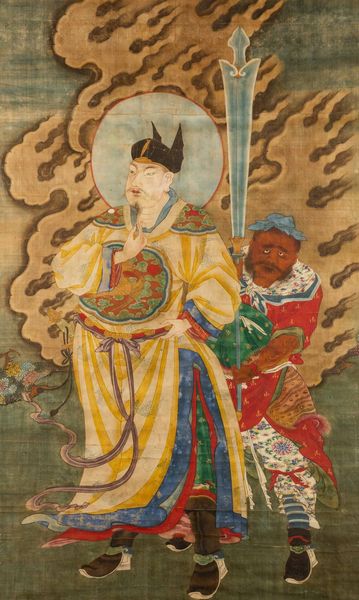 Dipinto su seta raffigurante dignitario e iscrizione, Cina, Dinastia Qing, XVIII secolo  - Asta Fine chinese works of art - Associazione Nazionale - Case d'Asta italiane