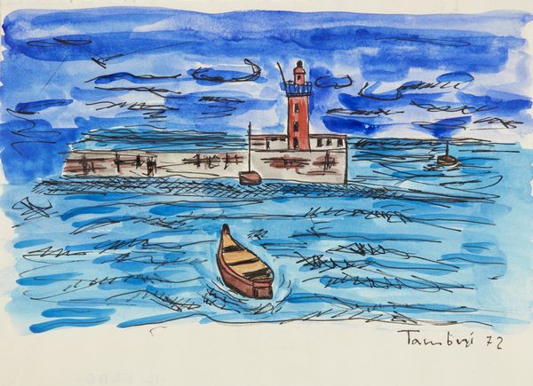 TAMBURI ORFEO (1910 - 1994) : Il faro.  - Asta Asta 380 | ARTE MODERNA E CONTEMPORANEA Virtuale - Associazione Nazionale - Case d'Asta italiane