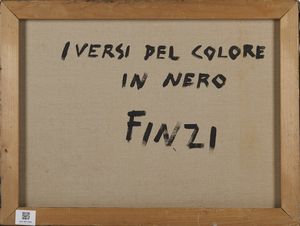 FINZI ENNIO (n. 1931) : I versi del colore in nero.  - Asta Asta 380 | ARTE MODERNA E CONTEMPORANEA Virtuale - Associazione Nazionale - Case d'Asta italiane