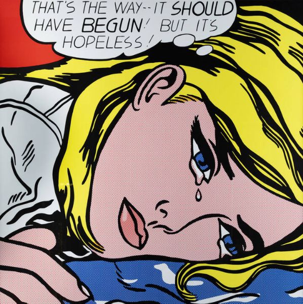 ROY LICHTENSTEIN New York (USA) 1923  1997 : Hopeless  - Asta Grafica - Associazione Nazionale - Case d'Asta italiane