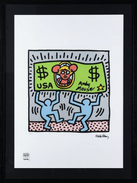 KEITH HARING Reading (USA) 1958 1990 New York (USA) : Senza titolo  - Asta Grafica - Associazione Nazionale - Case d'Asta italiane