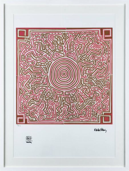 KEITH HARING Reading (USA) 1958 1990 New York (USA) : Senza titolo  - Asta Grafica - Associazione Nazionale - Case d'Asta italiane