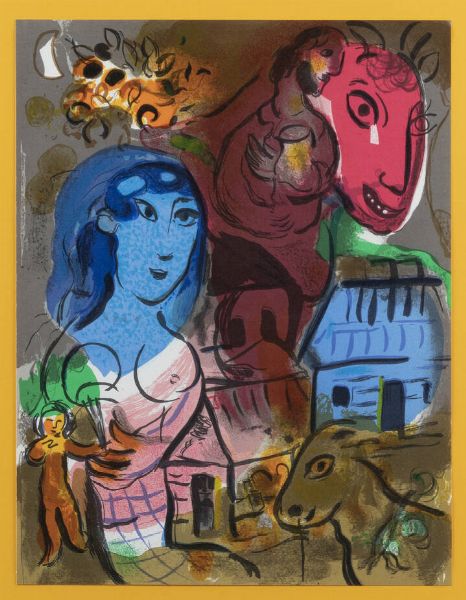 MARC CHAGALL Vitebsk (Russia) 1887 - 1985 Saint-Paul de Vence (Costa Azzurra) : Hommage a Chagall 1969  - Asta Grafica - Associazione Nazionale - Case d'Asta italiane