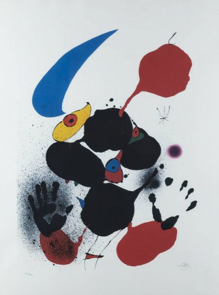 JOAN MIRO' Barcellona (Spagna) 1893 - 1983 Palma (Spagna) : Senza titolo  - Asta Grafica - Associazione Nazionale - Case d'Asta italiane