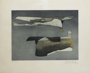 HANS RICHTER Berlino (Germania) 1888 - 1975 Minusio (Svizzera) - Composizione informale 1975