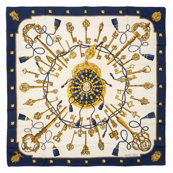 Hermès : Foulard Les Clefs  - Asta Luxury Fashion - Associazione Nazionale - Case d'Asta italiane