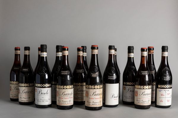 Piemonte : Verticale Barolo Borgogno Riserva 1974-1979 (18 BT, 3 per annata)  - Asta Monografica vini Borgogno dal 1931 al 2014 - Associazione Nazionale - Case d'Asta italiane