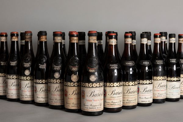 Piemonte : Verticale Storica Barolo Borgogno N. 2 (75 BT)  - Asta Monografica vini Borgogno dal 1931 al 2014 - Associazione Nazionale - Case d'Asta italiane