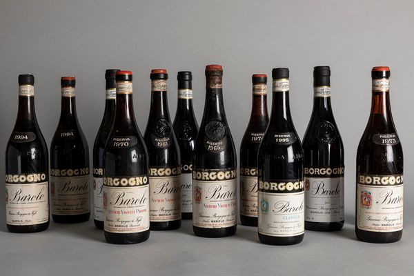 Piemonte : Verticale Barolo Borgogno 1988-1993 (12 BT)  - Asta Monografica vini Borgogno dal 1931 al 2014 - Associazione Nazionale - Case d'Asta italiane