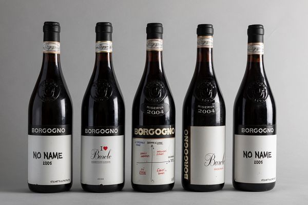 Piemonte : Barolo Borgogno Riserva e Cru Edizioni Speciali (5 BT, annata 2004-2005-2006)  - Asta Monografica vini Borgogno dal 1931 al 2014 - Associazione Nazionale - Case d'Asta italiane