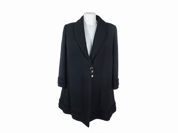 Cappotto in lana nera  - Asta Abiti e accessori vintage  - Associazione Nazionale - Case d'Asta italiane