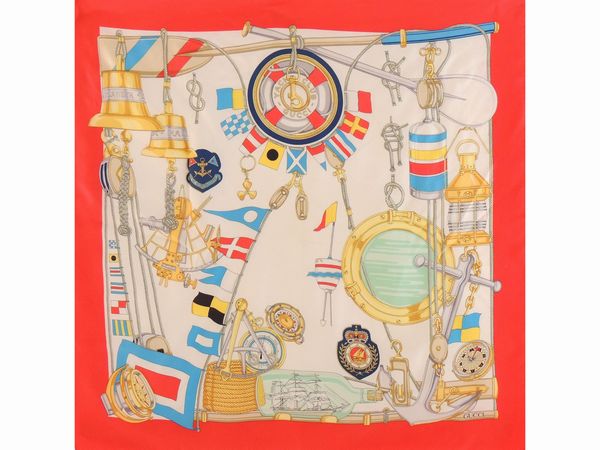 Foulard Yacht club, Gucci  - Asta Abiti e accessori vintage  - Associazione Nazionale - Case d'Asta italiane